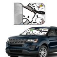 thumbnail image 4 of Windshield Sun Shade Foldable Car Front Window Sunshade For Car Suv Trucks Vans - Best Heat Shield Blocker Visor Cover Blocks Uv Rays And Keeps Your Vehicle Cool-Small, 4 of 5
