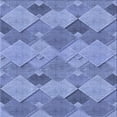 thumbnail image 1 of Ahgly Company Tapis d'Intérieur Lavables en Machine, Carrés, Denim Bleu Transitionnel, Carrés de 6', 1 of 7