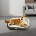 thumbnail image 5 of 17.71 x 13.77 x 1.96 inch Dog Kennel Bed with Removable Washable Cover Waterproof Non-Slip Bottom for Small and Medium Dogs Winter Warmth (Gray), 5 of 7