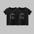 thumbnail image 2 of fatyb 2 Pack T-Shirts pour Enfants Filles Imprimé Graphique Mignon Tee Tops Garçons Manches Courtes T-Shirts en Coton Amples, 2 of 3