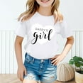 thumbnail image 3 of Toddler Girl Shirts 3t Round Neck Cartoon Print Short-Sleeve T-Shirt Tops Active Holidays Tops T-Shirts Toddler To Big Kid 5-6 Years（White）, 3 of 5
