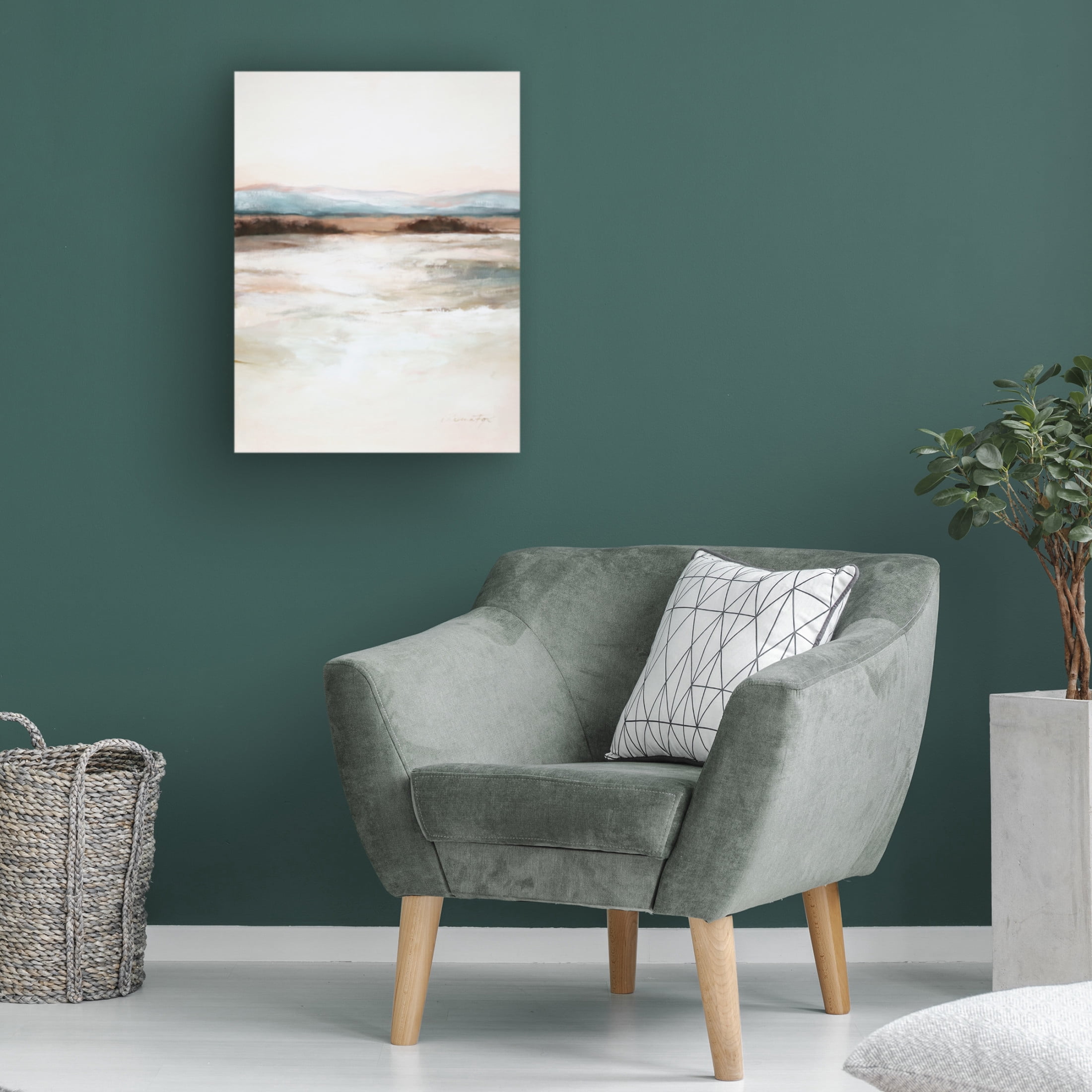 Canvas Wall Art - Rebecca Fox 'Distant Blues' Wall Art for Living Room, Bedroom, or Office Décor by Trademark Fine Art - 18 x 24 Inches