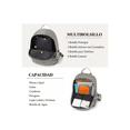 thumbnail image 4 of Bolsas Mochilas Escolares De Mujer Bolso Antirrobo 2 piezas Moda CAQUI, 4 of 5