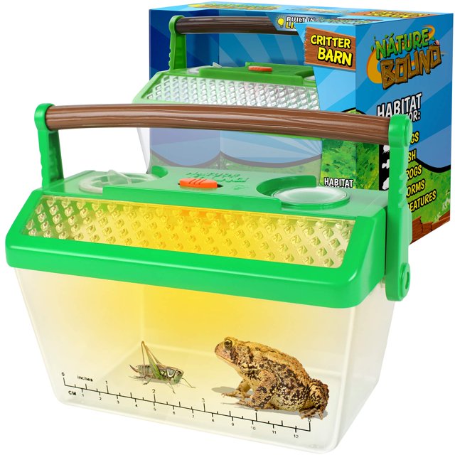 Nature Bound Attrape-Insectes Critter Barn Habitat pour la Collecte d'Insectes Intérieure/extérieure avec Trousse Lumineuse, Blanc