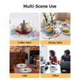 thumbnail image 2 of 15 Inch Round Placemats Set of 6, Blue Pink Hydrangea Non Slip Heat Insulation PP Table Mats, Eucalyptus Leaves Wooden Summer Botanical Washable Place Mats for Kitchen Dining Party Table Decor, 2 of 7