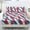 American Star Stripe Pattern, variant on Whosucclay Cheetah Palm Toile Print 3 Piece Fitted Set, High Stretch Fitted Sheet Set for Condo, 1 Fitted Sheet and 2 Pillowcases, No Flat Sheet Smooth Deep Pockets, King Size