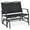 Black, variant on Costway Patio Glider Rocking Bench Double 2 Person Chair Loveseat Garden Black