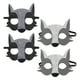 thumbnail image 4 of KAKOWELY 4 máscaras de fieltro de animales, máscaras de media cara, máscara de lobo para cosplay, 4 of 4