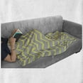 thumbnail image 6 of Grey and Yellow Soft Flannel Fleece Throw Blanket, Modern Geometrical Triangles Zig Zags Wavy Modern Image Print, Cozy Plush for Indoor and Outdoor Use, 50" x 60", Pale Grey and Mustard, by Ambesonne, 6 of 6