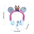 thumbnail image 3 of Fiudx Decoraciones navideñas para interiores Joyas de peluche navideñas nuevas con lindos accesorios para la cabeza corpórea Auriculares para pareja de ancianos Wapiti Moggie Modelo con cable montado, 3 of 6