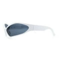 thumbnail image 6 of Womens Trendy Wrap Around Bug Eye Oval Sport Fashion Plastic Sunglasses White - Black, 6 of 8