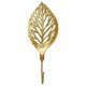 thumbnail image 3 of Gancho de hoja de metal, gancho decorativo, perchero de almacenamiento para abrigos y sombreros, juego de 4 piezas, dorado, 3 of 5