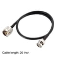 thumbnail image 4 of Cable coaxial N Macho a BNC Macho RG58 para Ham Radio 20 Pulgadas 2Uds Unique Bargains, 4 of 5