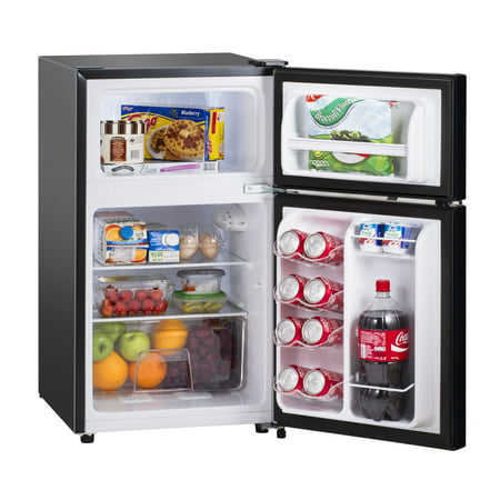 Emerson 3.3 Cu Ft 2 Door Compact Refrigerator Black - Walmart.com ...