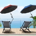 thumbnail image 2 of Sombrilla de playa XLINGZA UPF 50+ con pinza ajustable negra, 2 of 8
