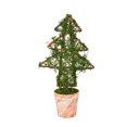 thumbnail image 2 of Christmas Tabletop Tree Decor, Potted Artificial Tree Ornament with Rustic Distressed Planter and Natural Inspired Texture, Decorative Accent for Mantel Shelf Side Table and Indoor Home Display, 2 of 8