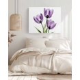 thumbnail image 3 of Purple Tulips Wall Art for Living Room,Canvas Picture Wall Decor for Bathroom Bedroom,Spring Floral Botanical Plant Abstract Painting Artwork for Office Kitchen Hallway Dining Room Home Decor 20"x24", 3 of 8