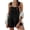 Black, variant on Womens Overalls Shorts Denim Bib Straps Shorts Casual Solid Color Rompers Jumpsuits With Pockets Pants