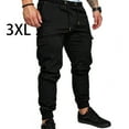 thumbnail image 4 of Pantalones joggers Greeniant para hombre con bolsillo en la cintura ajustables elásticos informales playa Negro 3XL, 4 of 6