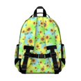 thumbnail image 3 of Sunflower and Butterfly Green Pattern Cute School Backpack Bag for School with Padded Back and Adjustable Shoulder Straps 15.25"x11.5"x5.25", 3 of 5