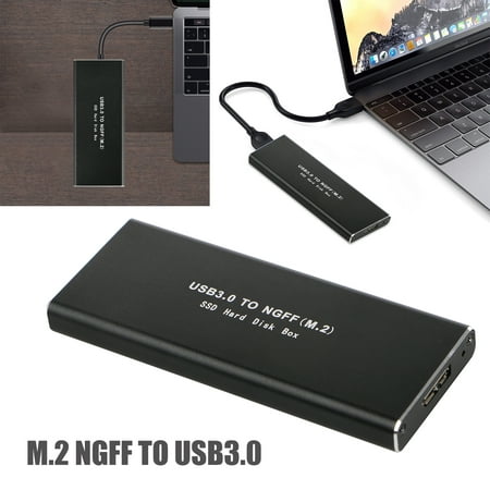M.2 NGFF to USB 3.0 SSD SATA HDD External Enclosure Case Aluminum Box