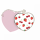 thumbnail image 1 of Rojo fresa ilustración patron Bolsa de viaje Mirror maquillaje corazón rosa, 1 of 4