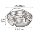 thumbnail image 3 of 5-Compartment Divided Stainless Serving Tray - Food-Grade 304 Meal Prep Platter for & Adults, Rust-Resistant & Dishwasher Safe, Ideal for Side Dishes, Condiments, and Snacks D, 3 of 7