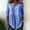 Blue, variant on Linen Peplum Tops for Women Summer 3/4 Sleeve V Neck Babydoll Tunic Striped Blouses Flowy Breathable Loose Fit Summer Vacation Beach Shirts