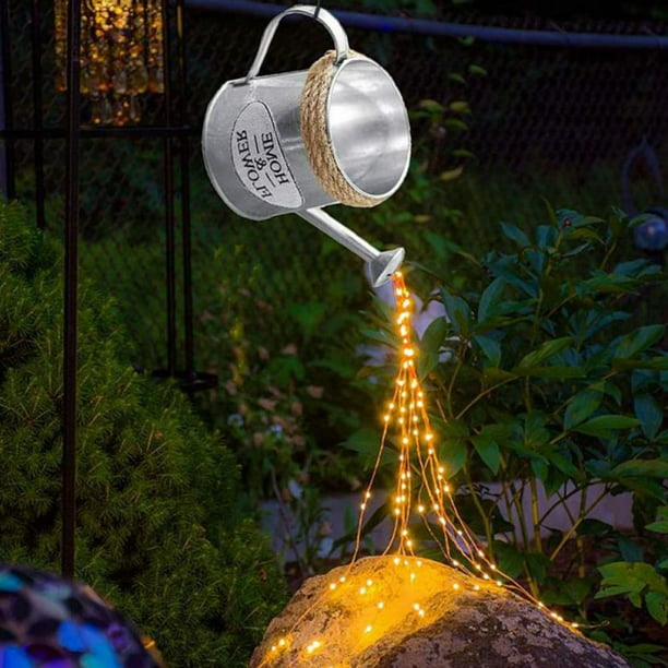 Jolly Star Shower Garden Art LED Light with Stake Firefly Bunch Lights Fairy  Copper Wire Waterproof String Lights, Vine Solar Watering Can Lights  Outdoor Garden Metal Decor Lights - Walmart.com