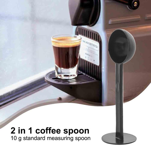 Cuchara de café 2 en 1, cuchara medidora de plástico de 10g, cuchara de polvo de frijol de doble uso
