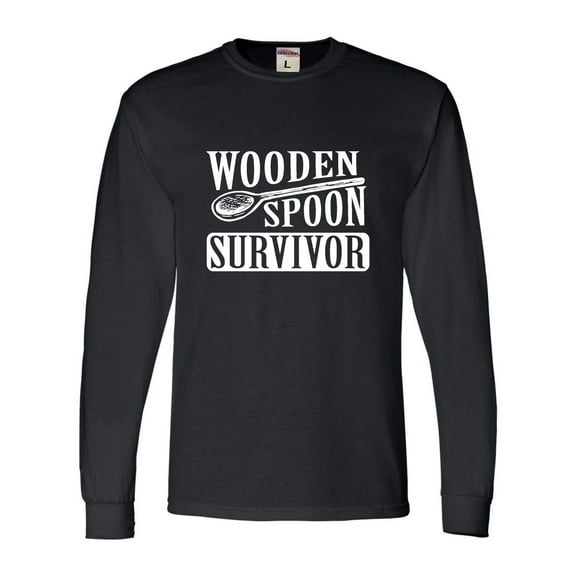 Adult Wooden Spoon Survivor Funny Long Sleeve T-Shirt