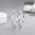 thumbnail image 1 of ATHENA Joyería Pendientes Grandes Mujer Aro Círculo Plata 925 Original M001, 1 of 4