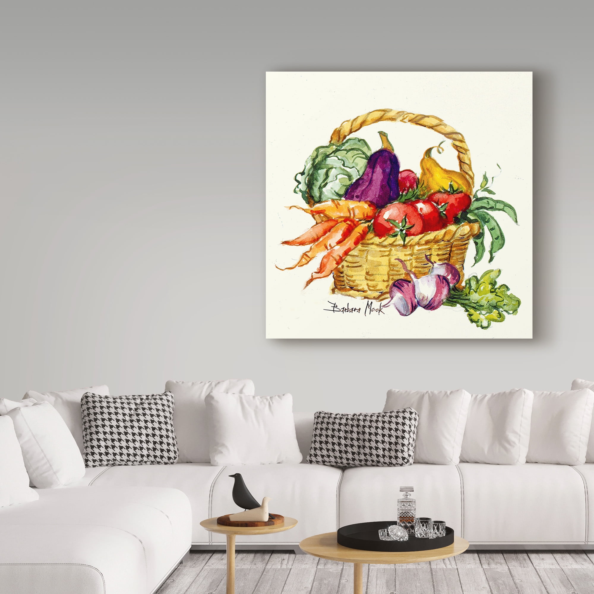 Trademark Fine Art 'Vegetable Basket' Canvas Art by Barbara Mock