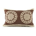 thumbnail image 2 of Ox Bay Felix Casual Bohemian Cotton Lumbar Pillow, Hickory Brown/White, 16" x 24", 2 of 4