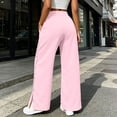 thumbnail image 5 of MLCDZ Fall Sweatpants for Women Drawstring Side Snap Button Lightweight Casual Loose Fit Track Pants with Pockets Comfy Baggy Lounge Golf Workout Trousers, 5 of 9