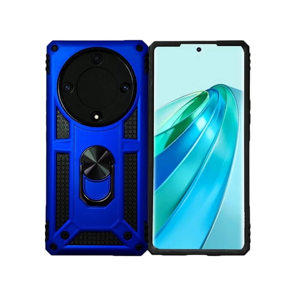 Funda Uso Rudo Con Anillo Magnético Para Honor X9a / Magic 5 Lite Azul Rey Cely Vesmir