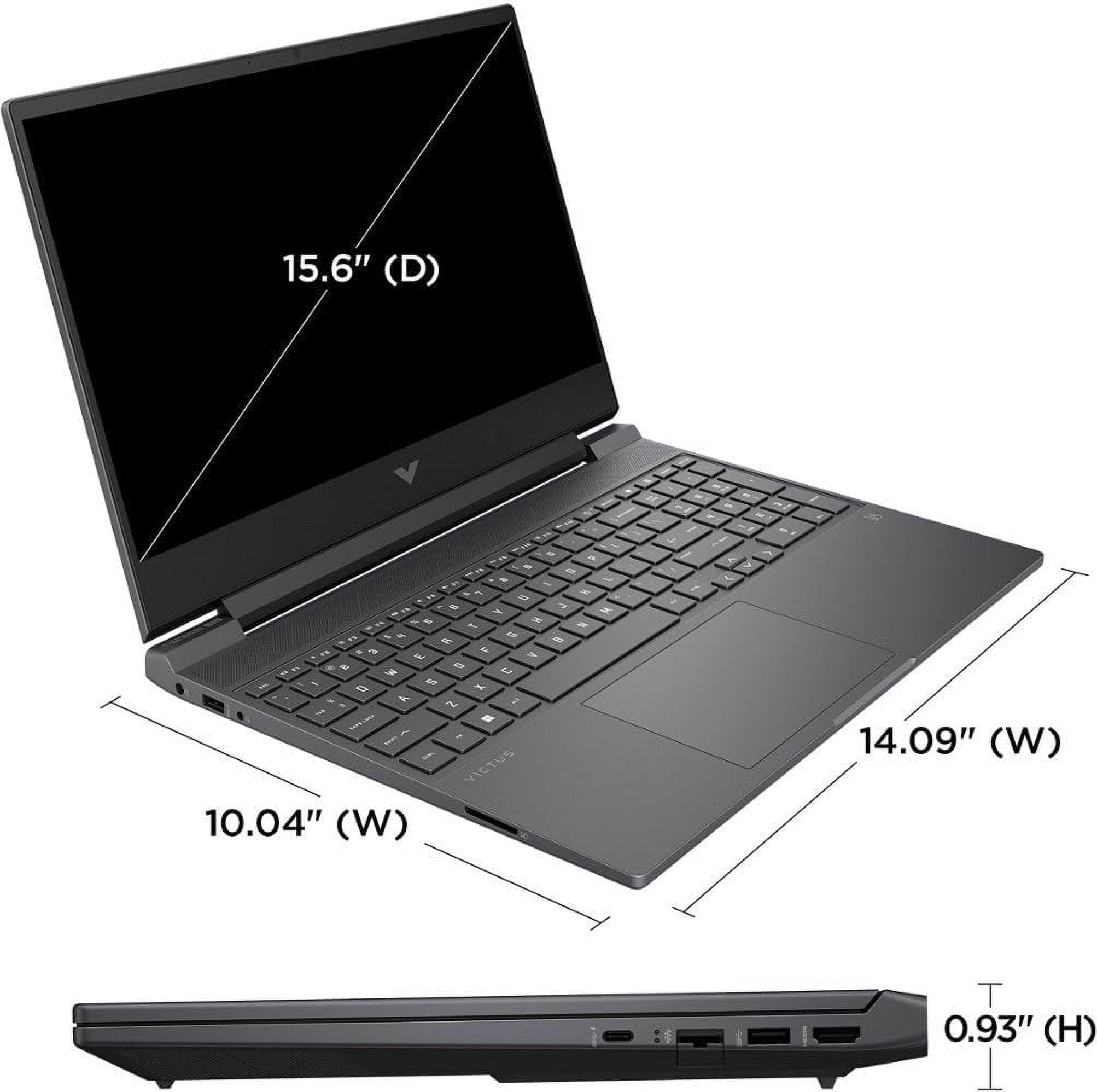 HP Victus 15 Gaming Laptop[Windows 11 Pro], 15.6" FHD IPS 144Hz Display, 6-Core AMD Ryzen 5 7535HS, 16GB DDR5 RAM, 512GB SSD, GeForce RTX 2050, Backlit KB, Wi-Fi 6, BT 5.3, RJ45, w/accessories