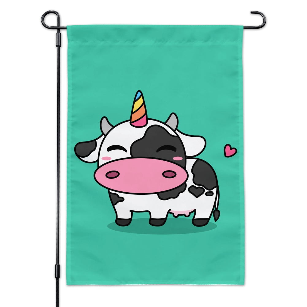 Graphics and More - Cute Kawaii Unicorn Cow Garden Yard Flag - Walmart