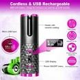 thumbnail image 3 of Seenda Cordless Hair Curler, Automatic Curling Iron with 6 Adjustable LCD Temperature Display & Timer Settings, Portable USB Wireless Rechargeable Curling Wand for Travel, Home, 3 of 10