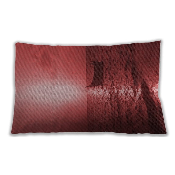 Ahgly Company Outdoor Rectangular Contemporary Lumbar Throw Pillow, 13 inch by 19 inch
