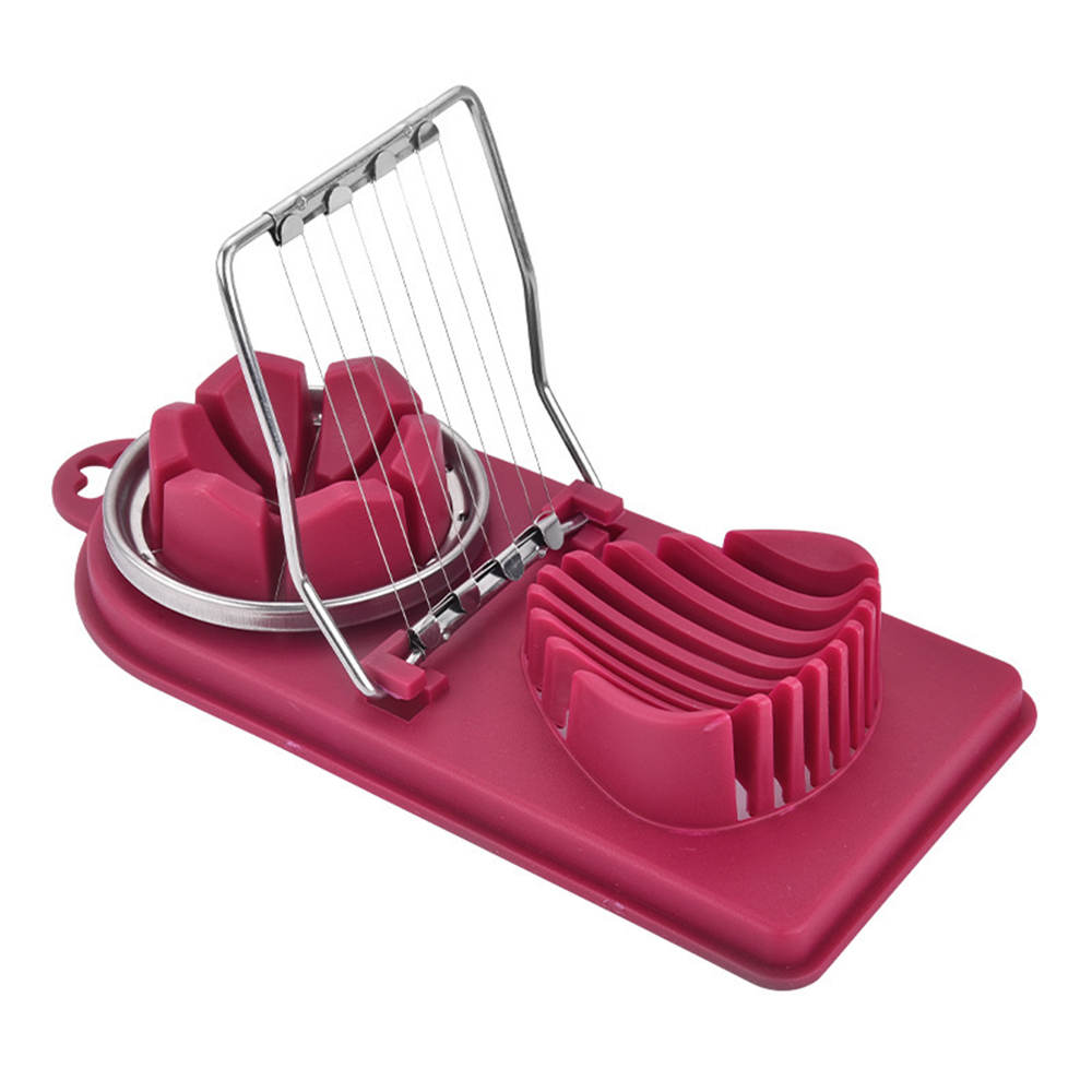 Multifunctional 2 in 1 Egg Slicer with Stainless Steel Wires Egg Cutter