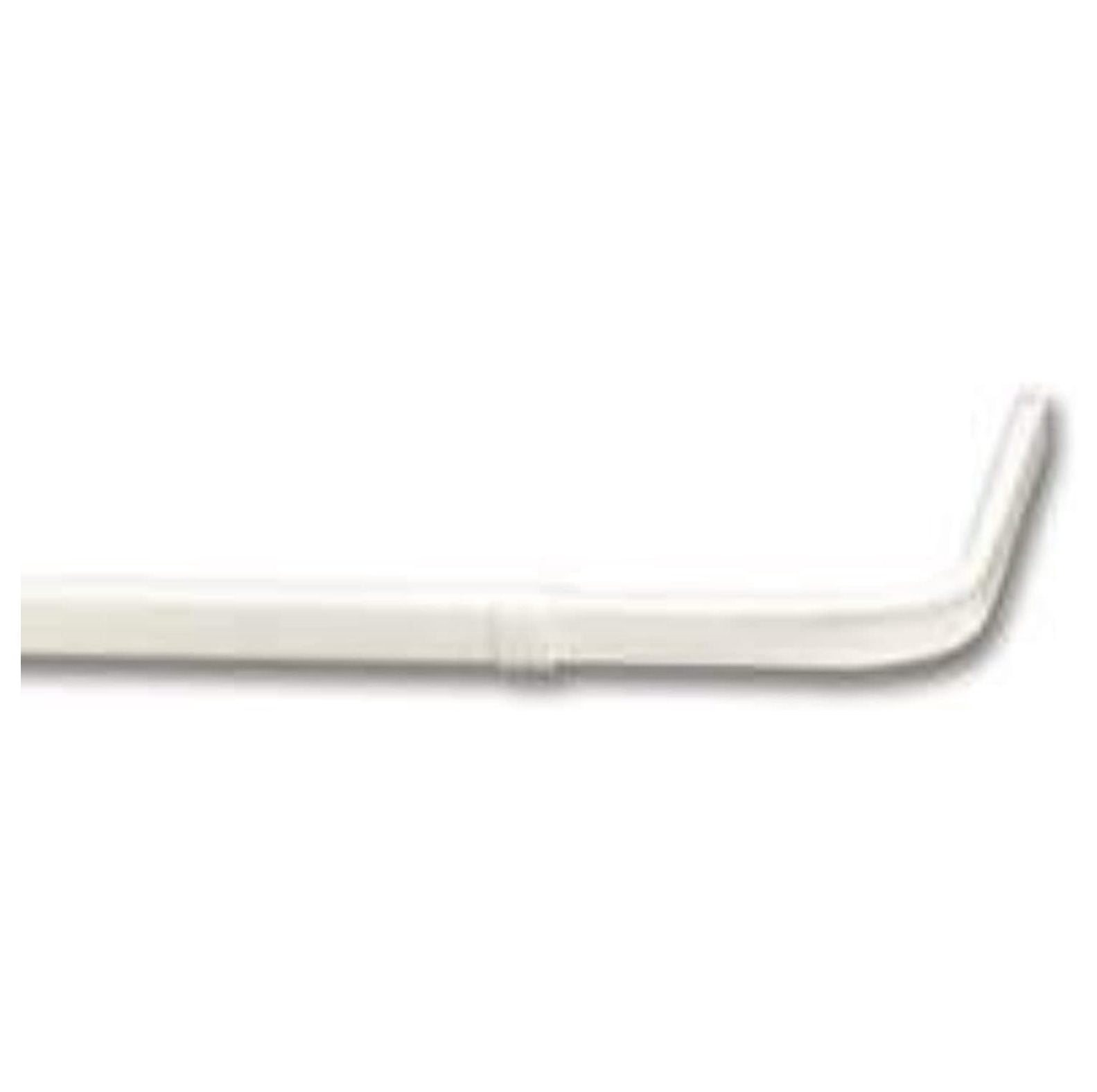 Curtain Rod 28-48 Inch, White Adjustable Window Rods 5 1/2 Inch Projection - Standard Lock Seam Curtain Rod for Medium-Heavy Curtains