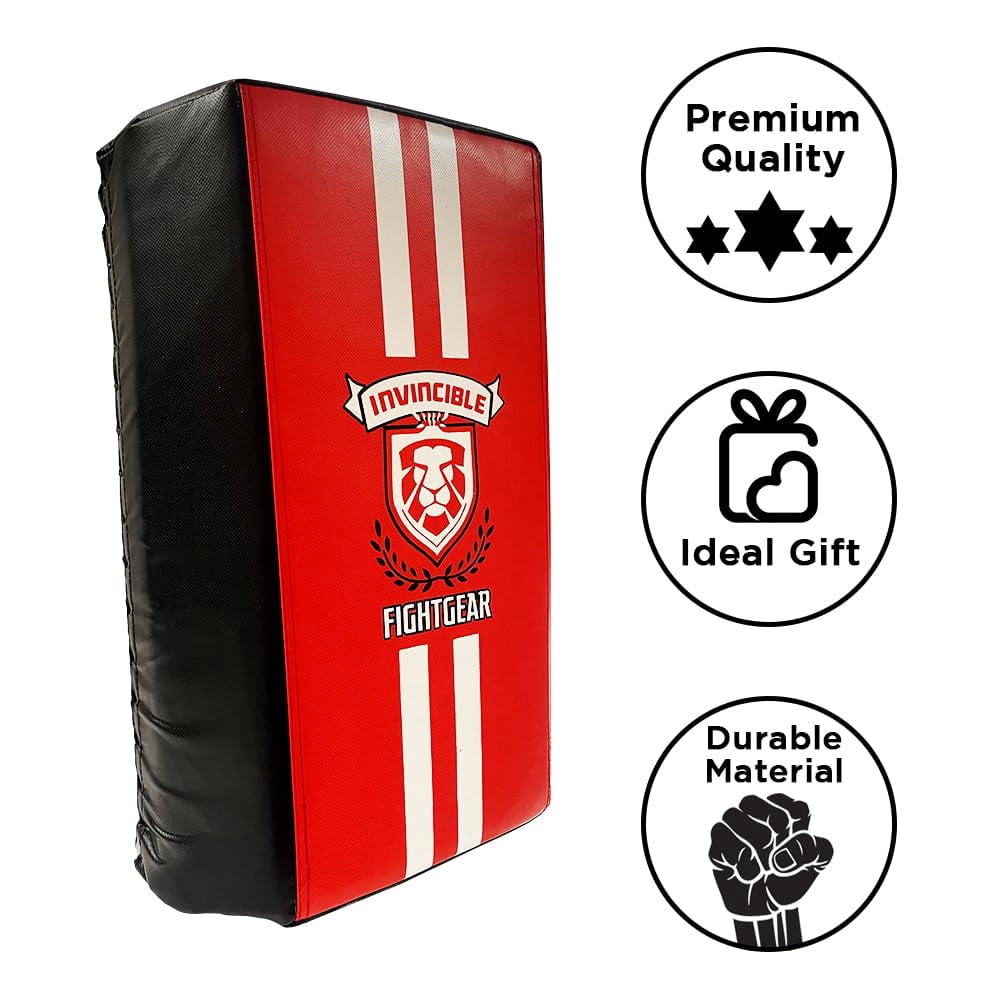 Multi-Angled Kick Shield 20x12 for MMA, Muay Thai, Kickboxing, Heavy-Duty Body Punching Pad with Shock Absorption, Durable Training Gear for Knee, Leg, Shin Strikes