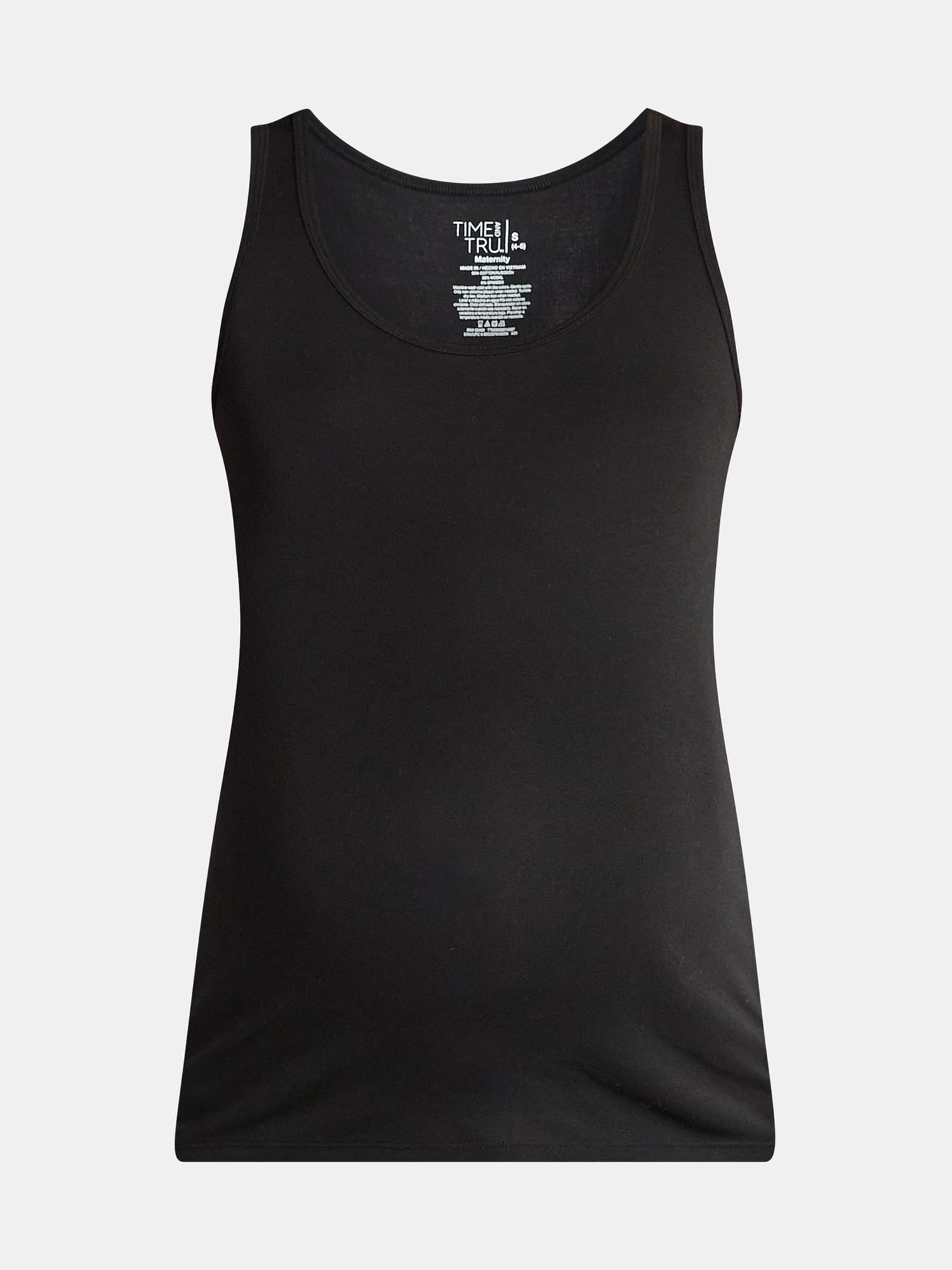 Time and Tru Women's Maternity Non Shirred Tank Top, Sizes S-XXL