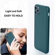 for iPhone 12 Mini Case, Thin Liquid Silicone Case,Shockproof,Slim Thin Phone Case for iPhone 12 Mini, Full Body Screen Camera Protective Cover-Green 2-IP12mini-13