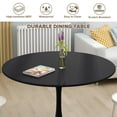 thumbnail image 6 of Miniyam 42" Round Pedestal Dining Table for 4-6, Small Kitchen Table with Wood Top, Black, 6 of 8