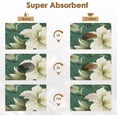 thumbnail image 3 of Coffee Mat for Countertops, Floral Painting Green Dish Drying Mat 2 Pcs for Kitchen Coffee Bar Accessories, Coffee Maker Espresso Machine Dish Rack Hide Stain Rubber Backed 12x19in, 3 of 6