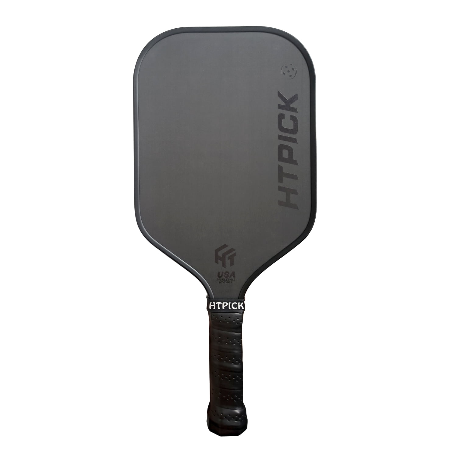 HTPICK Pickleball Paddle T700 Carbon Fiber Cold-Pressed Textured Black 1 Count