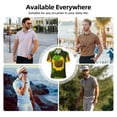 thumbnail image 5 of Susaid Sunflower Print Men's Short Sleeve Polo Shirt, Golf Shirts for Men, Business Casual Polos-X-Large, 5 of 6