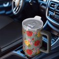 thumbnail image 6 of 40oz Pioneer Flower Floral Print Pattern Insulated Tumbler with Handle, BPA-Free Leak Proof Lid and Straws, Double Wall Vacuum, Hot 12h/Cold 34h, 6 of 6